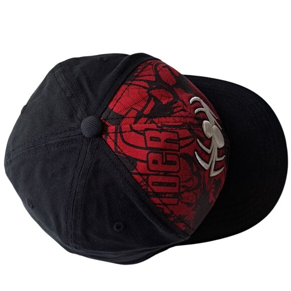 Spider-Sense Spiderman Black Red Baseball Cap Spider Logo Marvel Bioworld Adjust - Picture 10 of 12